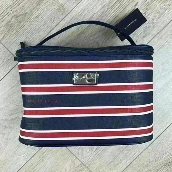 Tommy Hilfiger Handbags - Tommy Hilfiger Cosmetic Travel Bag Blue, Red & White